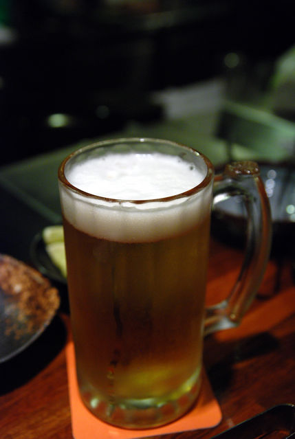 胡同燒肉夜食－大杯生啤酒 NT$140