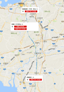 天神二日市柳川地圖