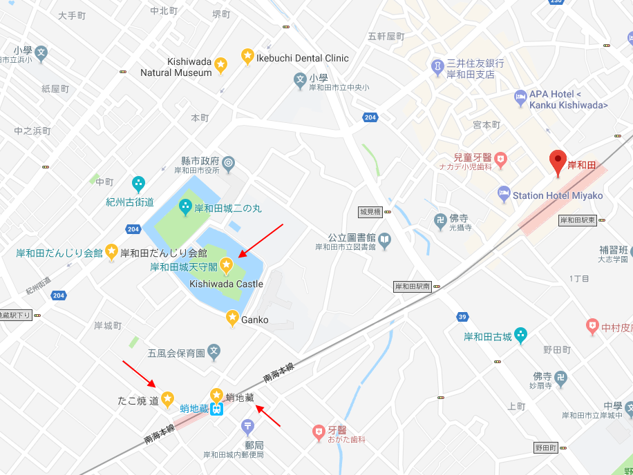 岸和田城地圖